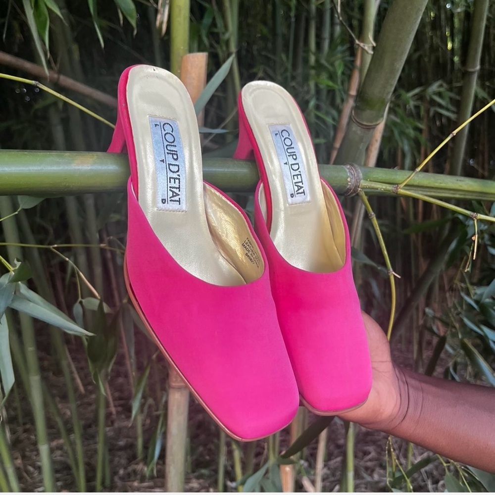 90s Coup D’ETAT LTD square kitten heel sandals